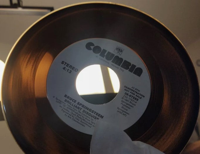 Bruce Springsteen - 45 Record - Brilliant Disguise 1987 Demo White Label - Brown Translucent color
