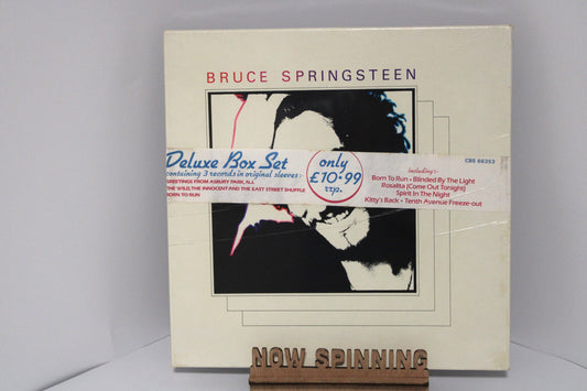 BRUCE SPRINGSTEEN SEALED 3-LP Box Vinyl CBS Records: GREETINGS, WILD, BORN TO RUN 1980/UK IMPORT