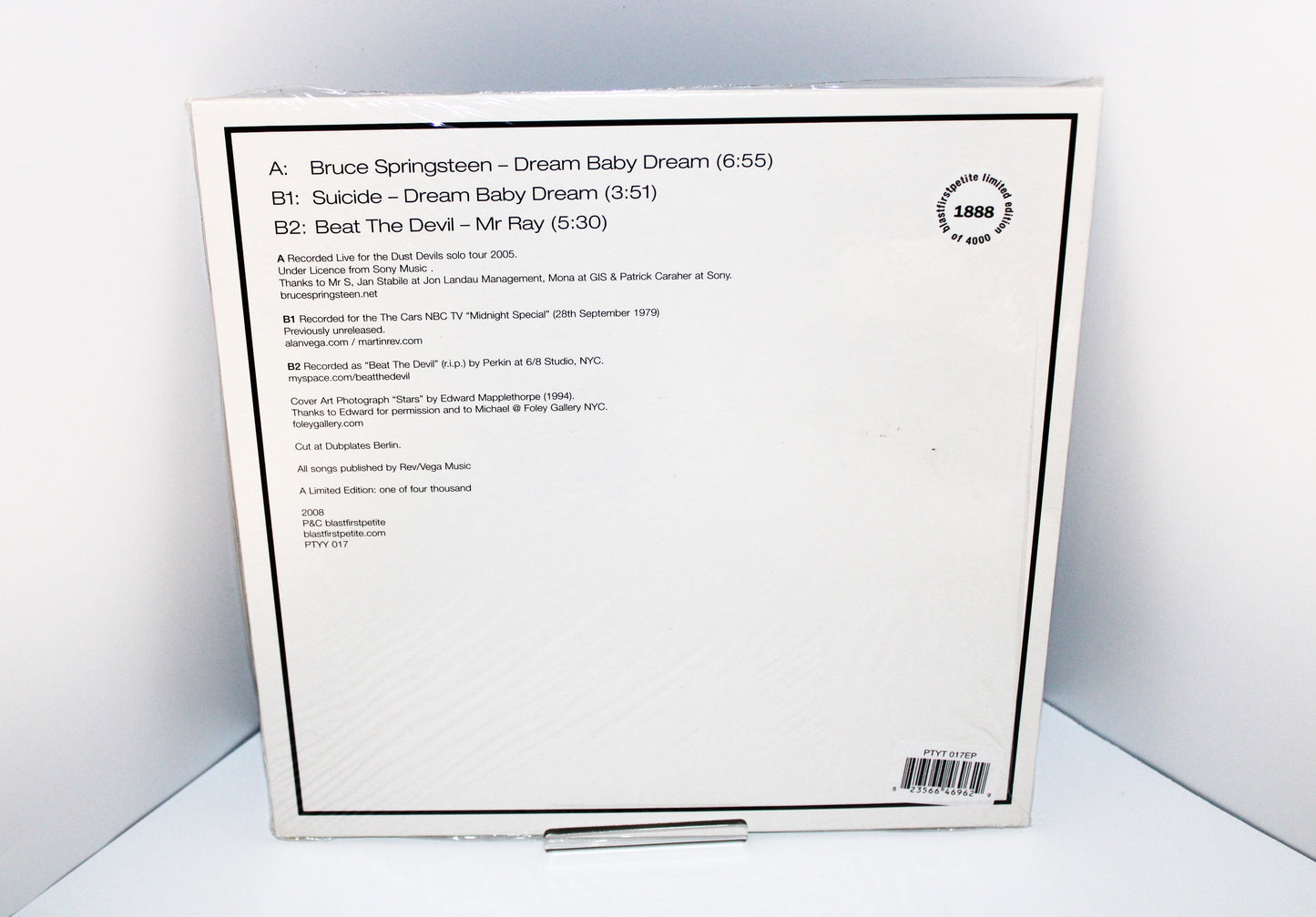 Bruce Springsteen SEALED - SUICIDE cover "Dream Baby Dream" 10" SEALED Collectible