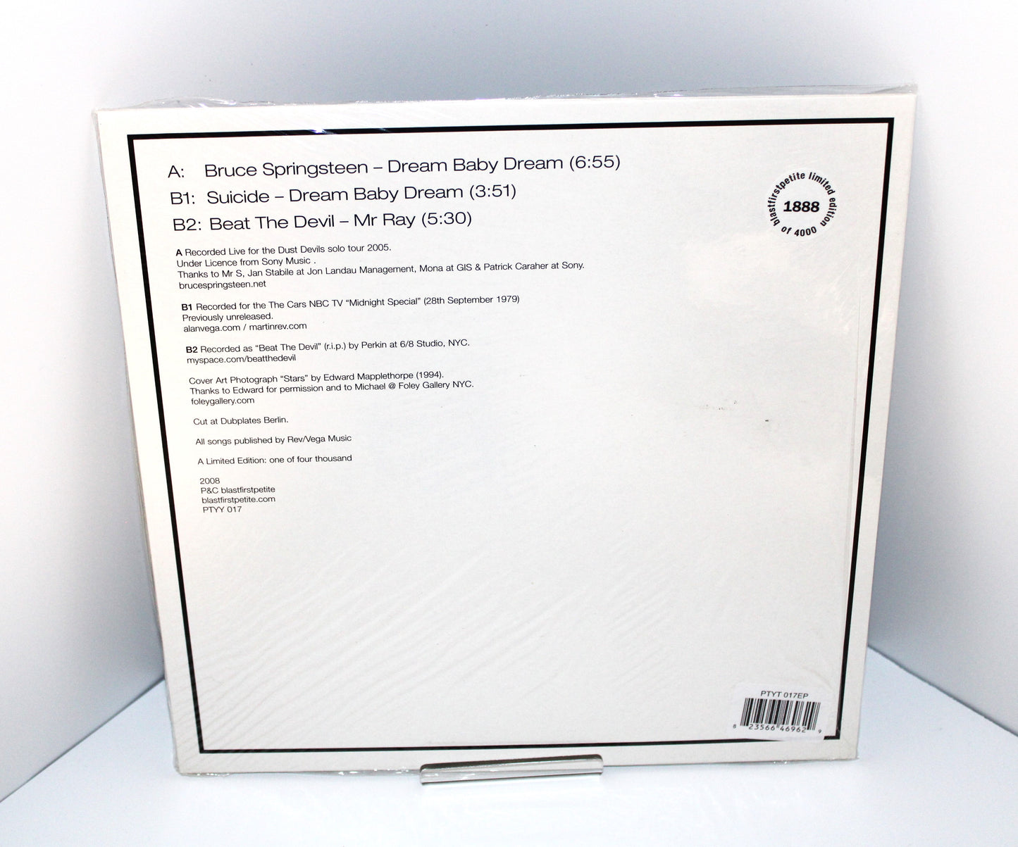 Bruce Springsteen SEALED - SUICIDE cover "Dream Baby Dream" 10" SEALED Collectible