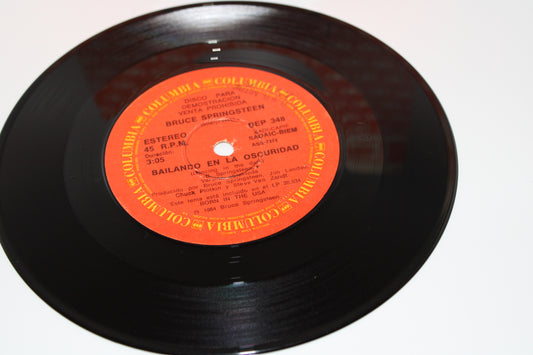 Bruce Springsteen BORN IN THE USA & DANCING IN THE DARK RARE ARGENTINA PROMO 1984 45/7"