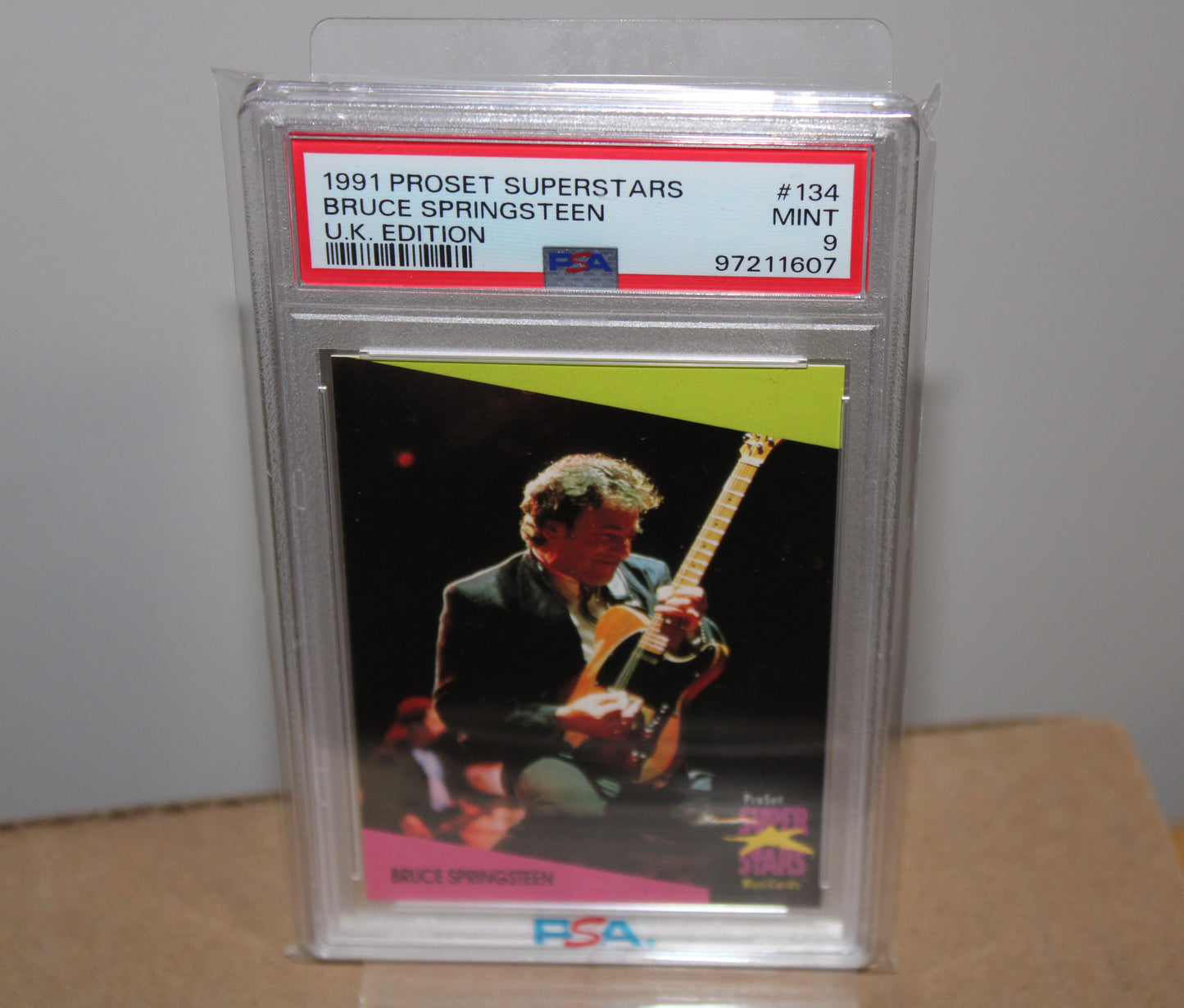 Bruce Springsteen Pro Set Super Stars Trading Card #134 - PSA 9 GRADED MINT!