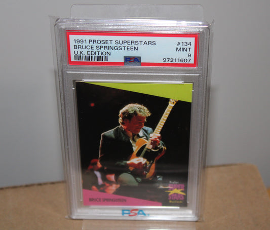 Bruce Springsteen Pro Set Super Stars Trading Card #134 - PSA 9 GRADED MINT!