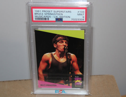 Bruce Springsteen Pro Set Super Stars Trading Card #133 - PSA 9 GRADED MINT!