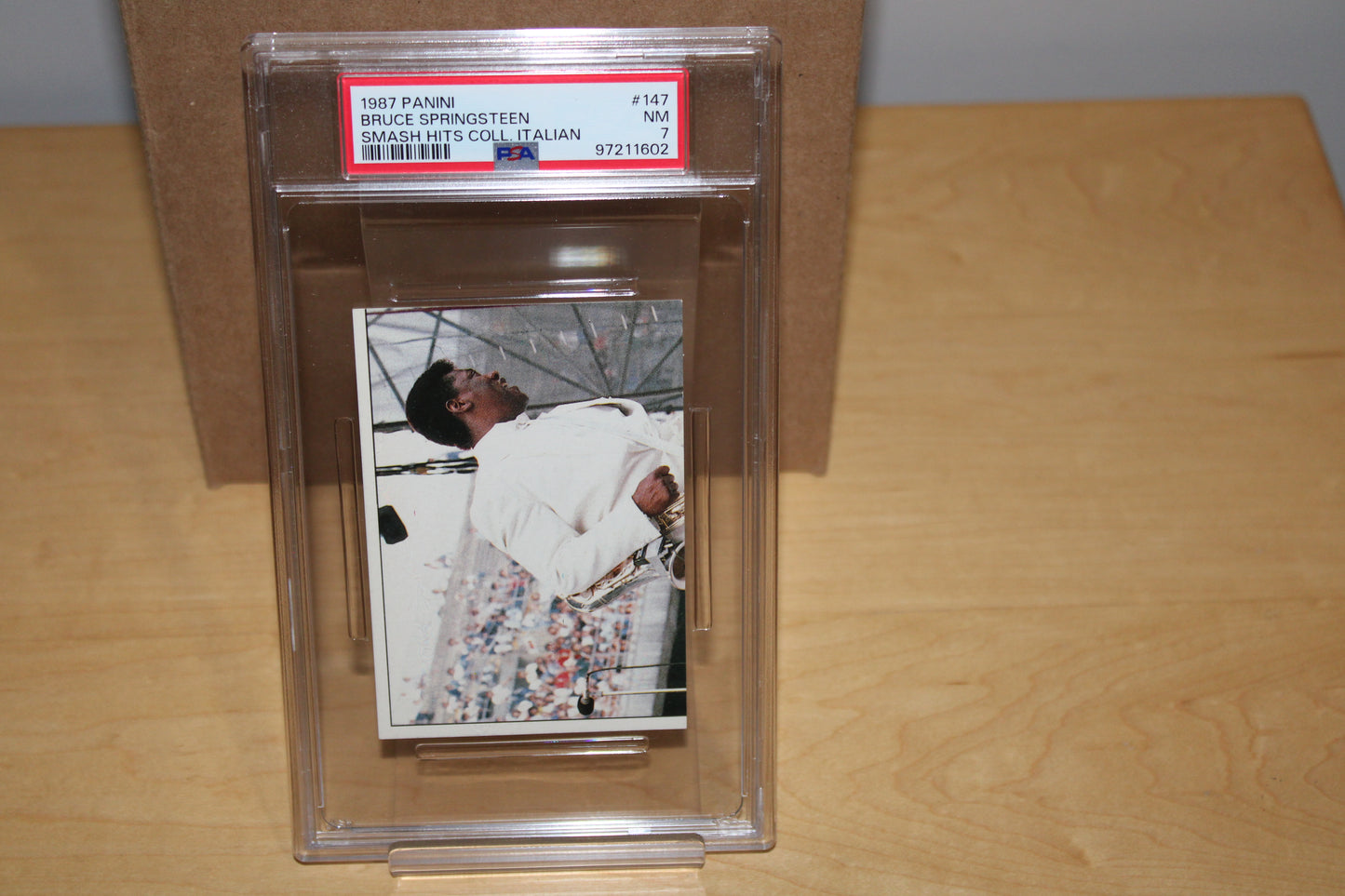 Bruce Springsteen & Clarence Clemons 1987 Panini Collection of 4 Cards - PSA CERTIFIED, GRADED