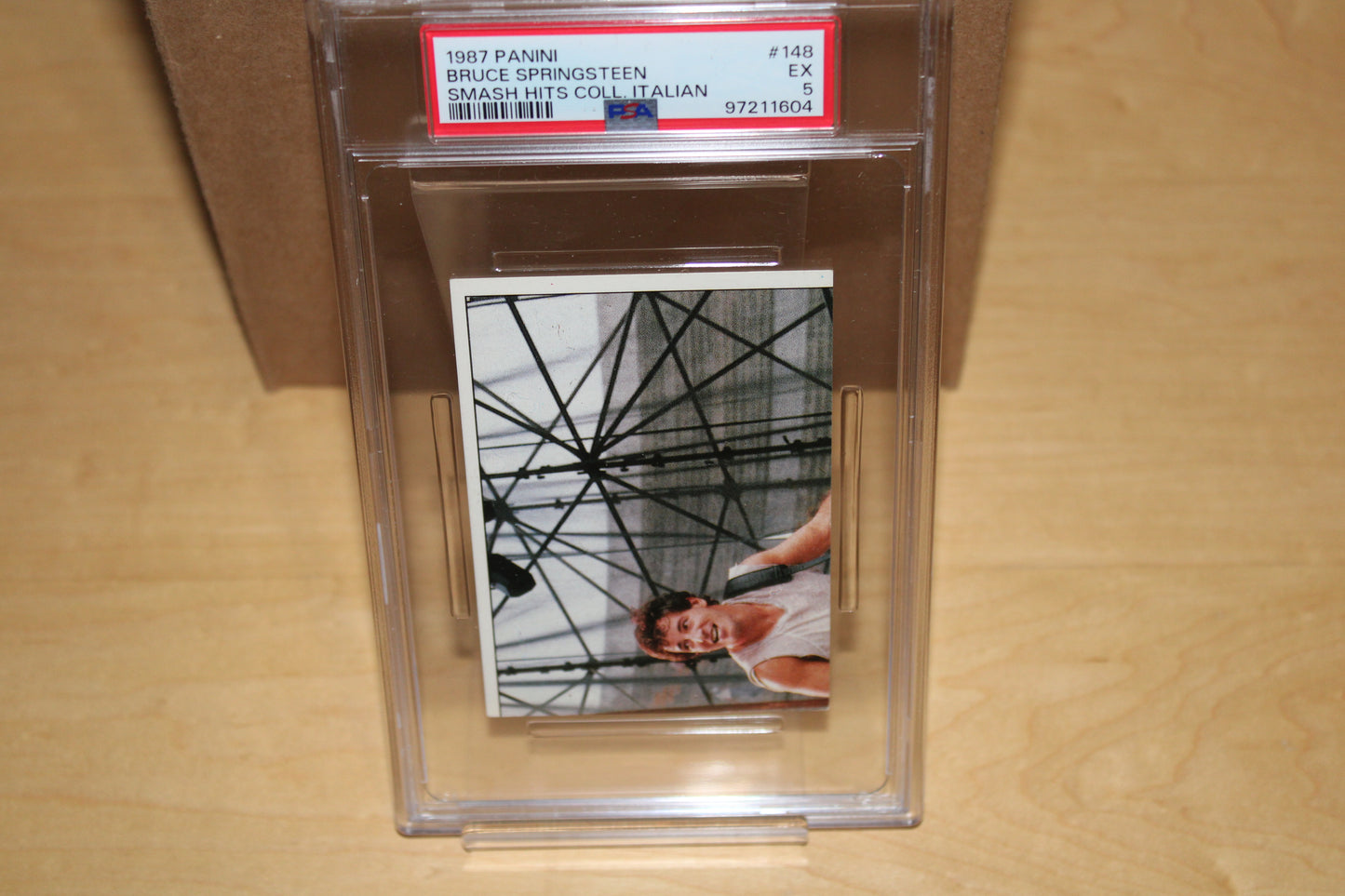 Bruce Springsteen & Clarence Clemons 1987 Panini Collection of 4 Cards - PSA CERTIFIED, GRADED