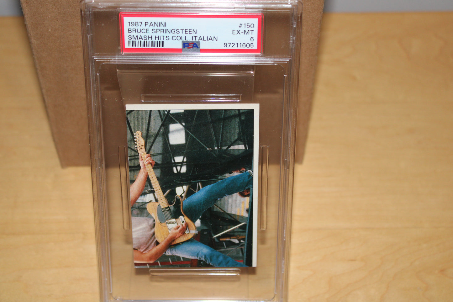 Bruce Springsteen & Clarence Clemons 1987 Panini Collection of 4 Cards - PSA CERTIFIED, GRADED