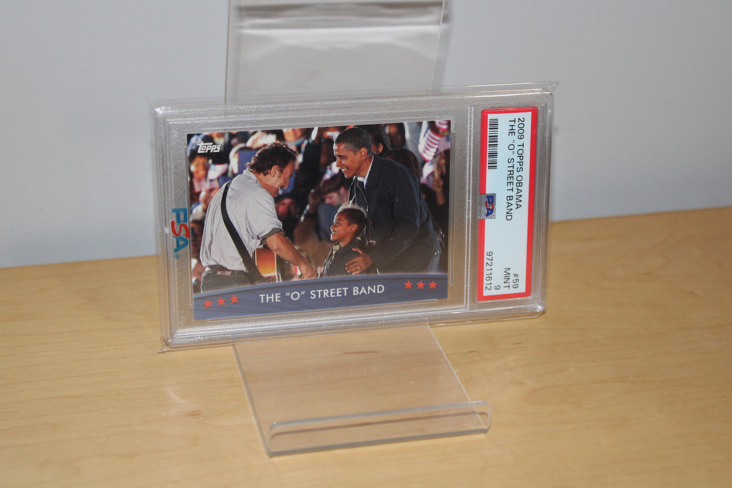 Bruce Springsteen 2008 Topps Trading Card - PSA GRADED 9! 1st Commercial Card