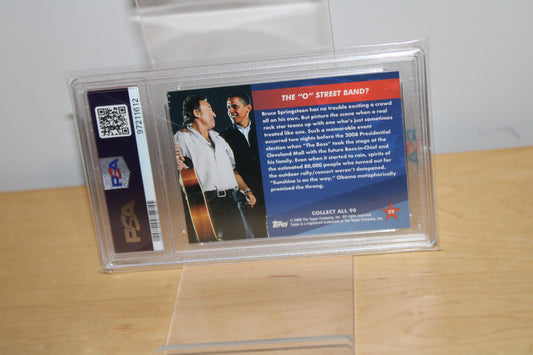 Bruce Springsteen PSA GRADED 9! 2008 Topps Trading Card - 1st Commercial Card