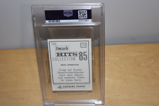 Bruce Springsteen GERMAN Panini Smash Hits Collectible 1985 Card #106 - PSA Graded 8