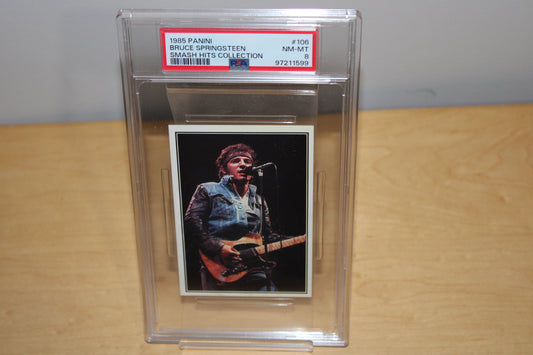 Bruce Springsteen Panini Smash Hits 1985 Card #106 - PSA Graded 8