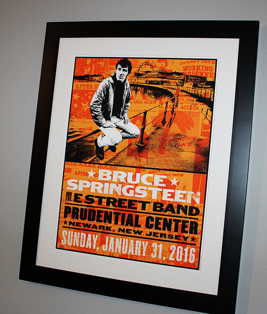 Bruce Springsteen - Original Lithograph - The River Tour 2016 New Jersey - Collectible Limited Edition - Numbered