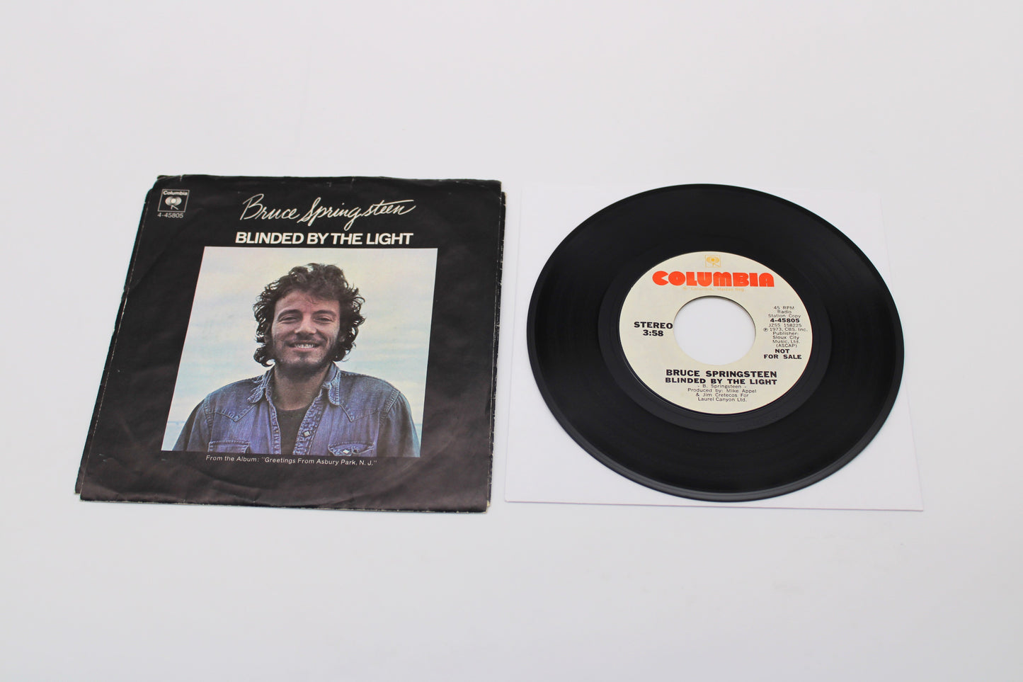 Bruce Springsteen - Blinded By The Light - Columbia 45 record (NM) with Picture Sleeve (VG)