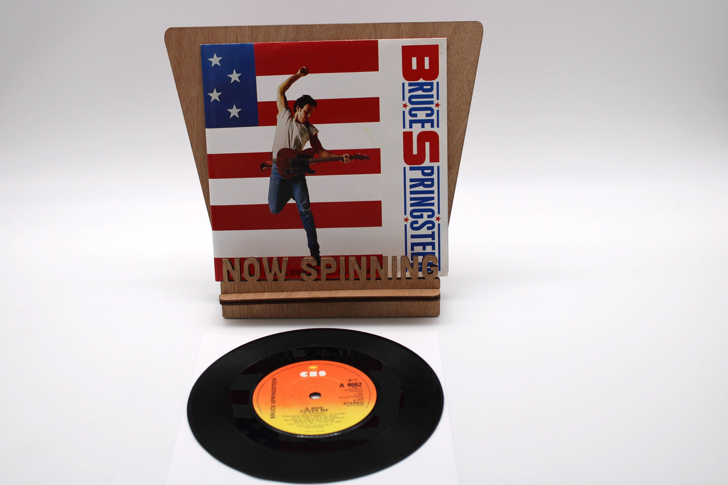 Bruce Springsteen Cover Me & Jersey Girl 7" Vinyl Record UK import with Poster (DOW)