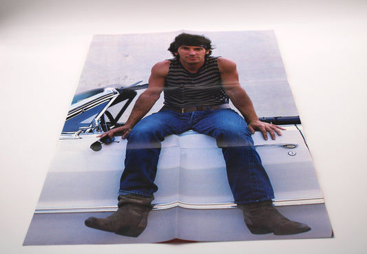 Bruce Springsteen Cover Me & Jersey Girl 7" Vinyl Record UK import with Poster (DOW)