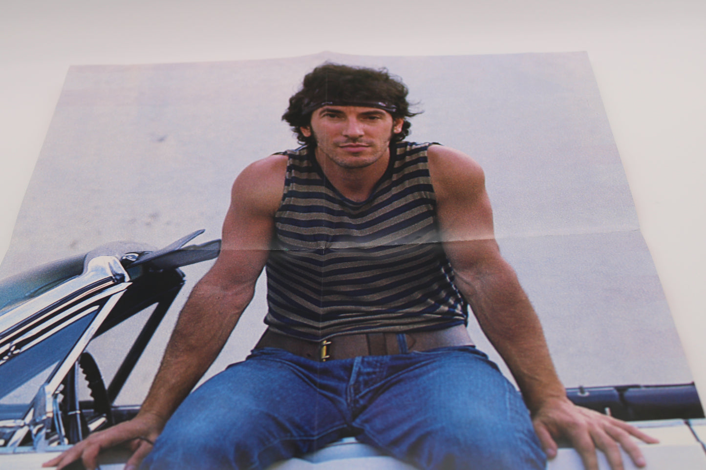 Bruce Springsteen Cover Me & Jersey Girl 7" Vinyl Record UK import with Poster (DOW)
