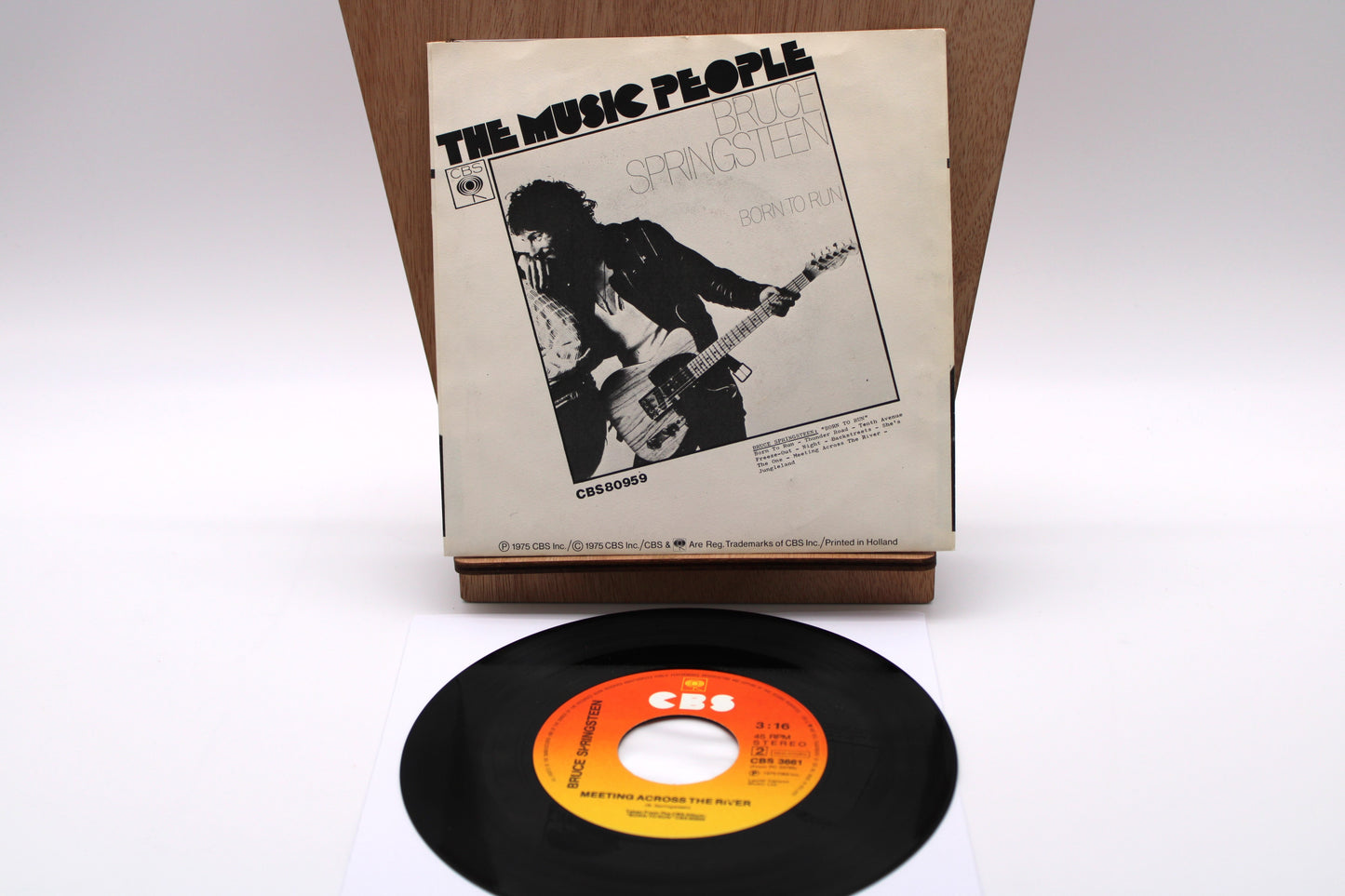 Bruce Springsteen Born to Run - Rare 45 record 1975 with Picture Sleeve - Europe/Holland