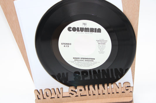 Bruce Springsteen - 45 Record - Brilliant Disguise 1987 Demo White Label - Brown Translucent color