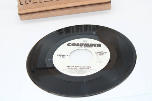 Bruce Springsteen - 45 Record - Brilliant Disguise 1987 Demo White Label - Brown Translucent color