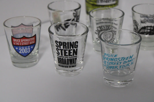 Bruce Springsteen ORIGINAL Shot Glass bundle - 8 Shot Glass concert tour memorabilia