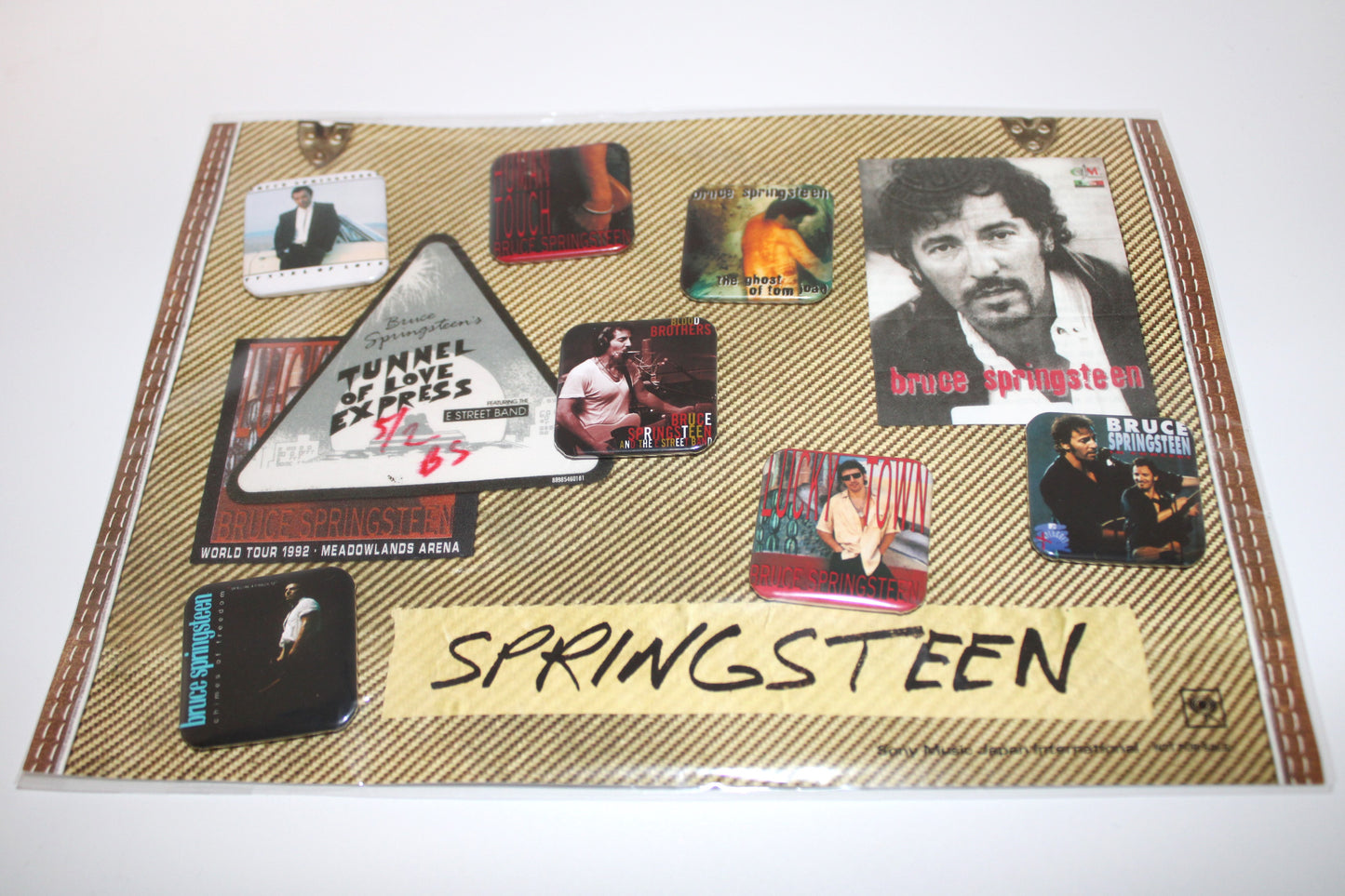 Bruce Springsteen - Sealed - Japan PIN Badge Collectible Set Original Sony Promo for Tour
