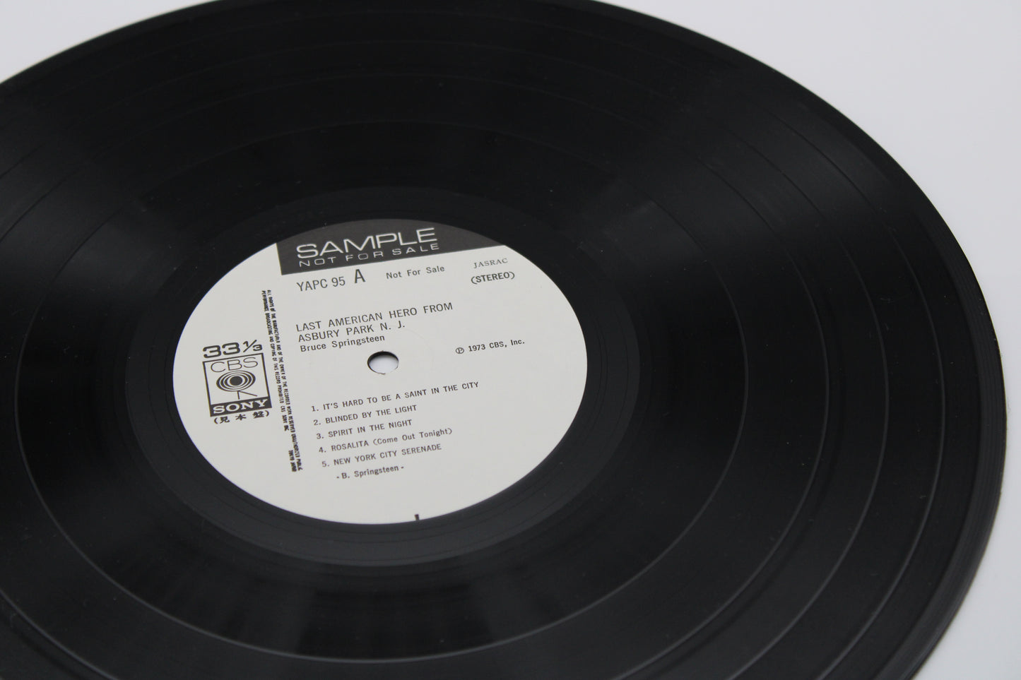 Bruce Springsteen - Last American Hero from Asbury Park N.J. – Japan Promo Vinyl