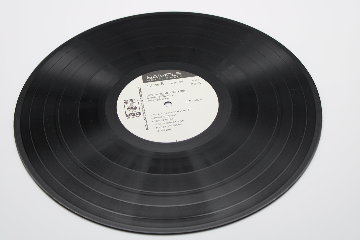 Bruce Springsteen - Last American Hero from Asbury Park N.J. – Japan Promo Vinyl