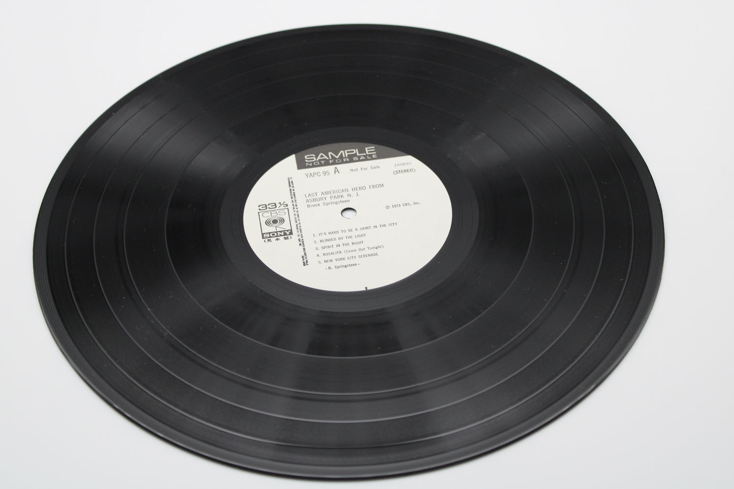 Bruce Springsteen - Last American Hero from Asbury Park N.J. – Japan Promo Vinyl