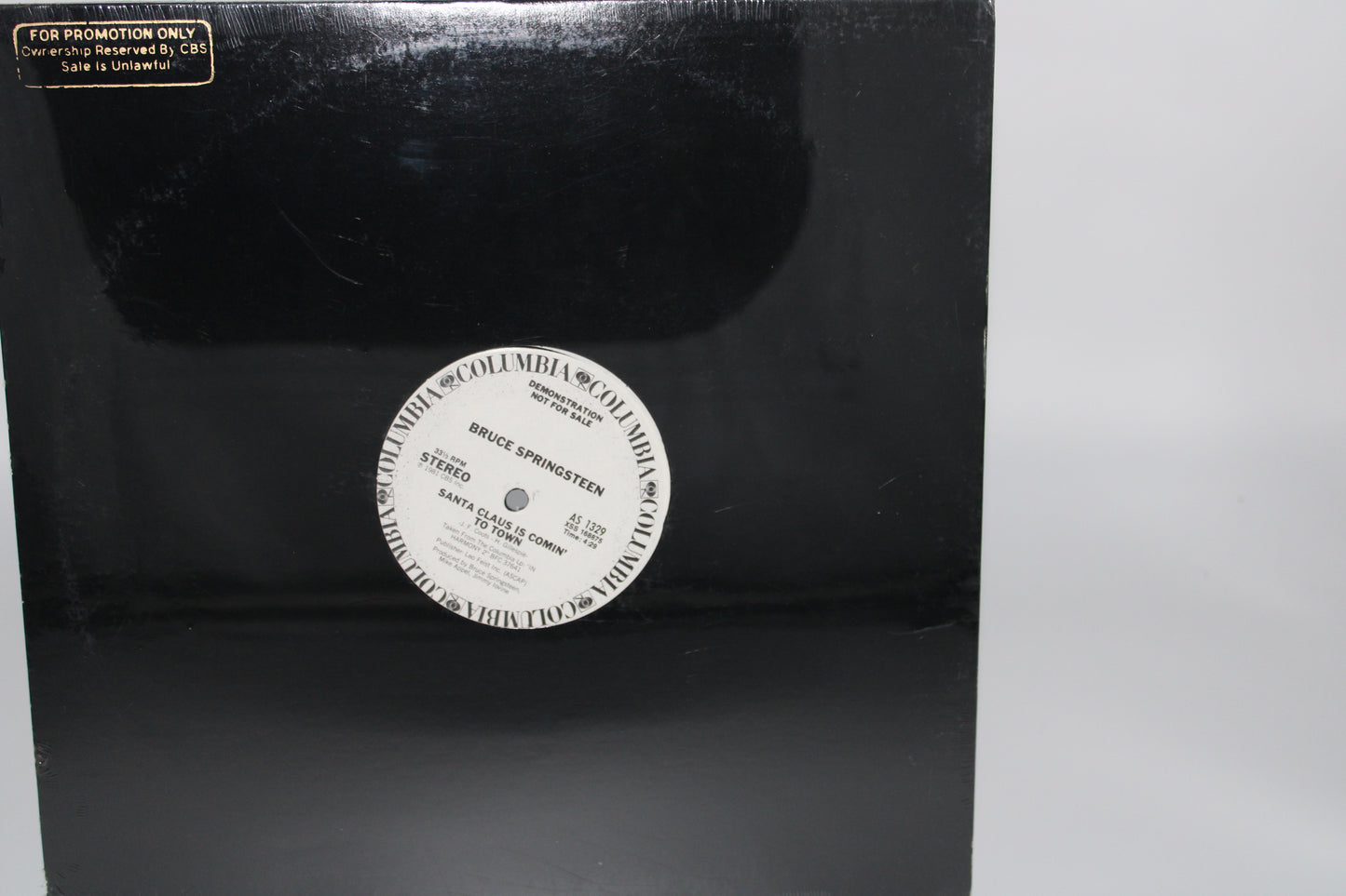 Bruce Springsteen - SEALED -Santa Claus is Comin’ to Town – 12” White Label Promo - Sealed Collectible