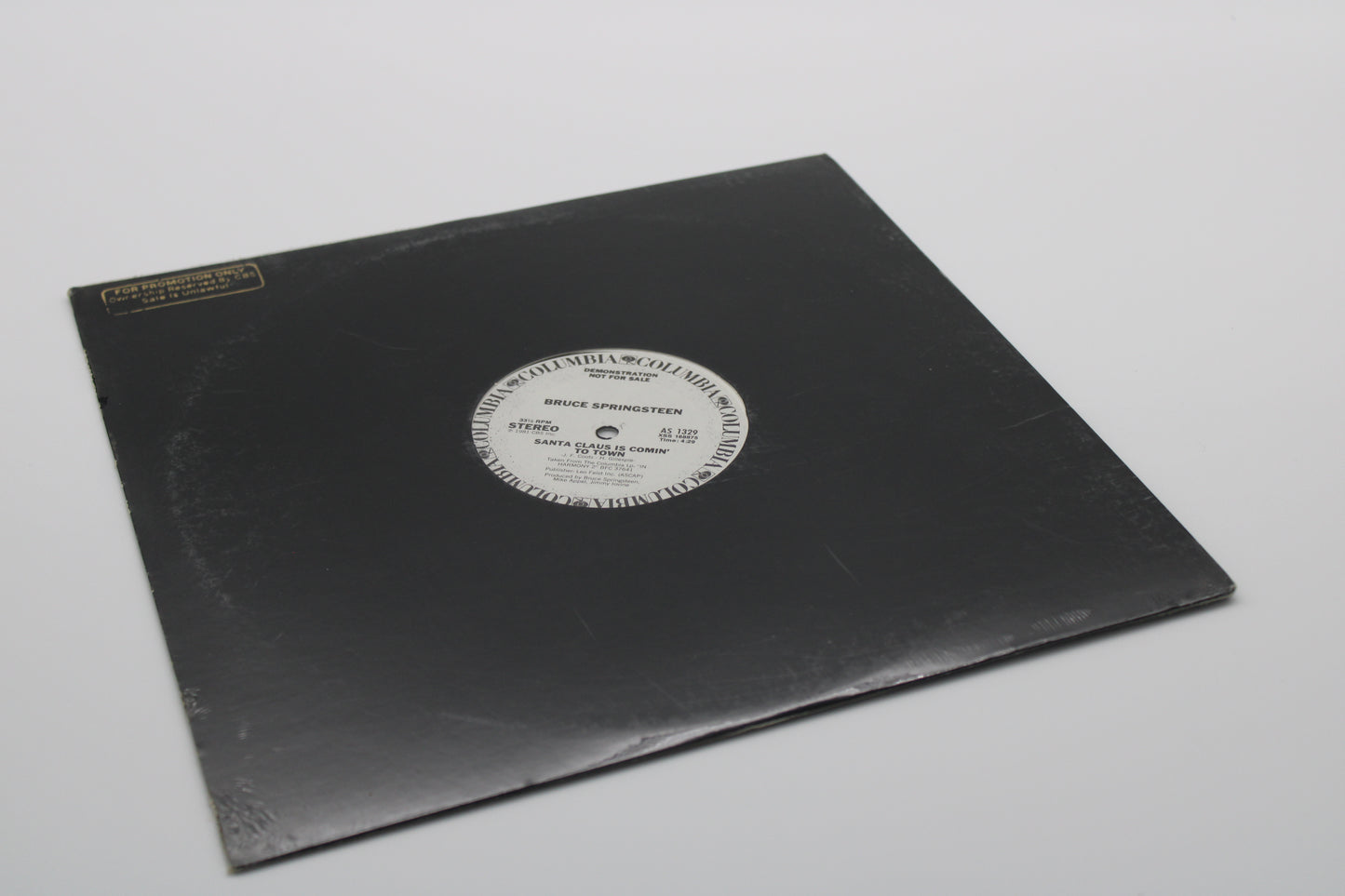 Bruce Springsteen - SEALED -Santa Claus is Comin’ to Town – 12” White Label Promo - Sealed Collectible