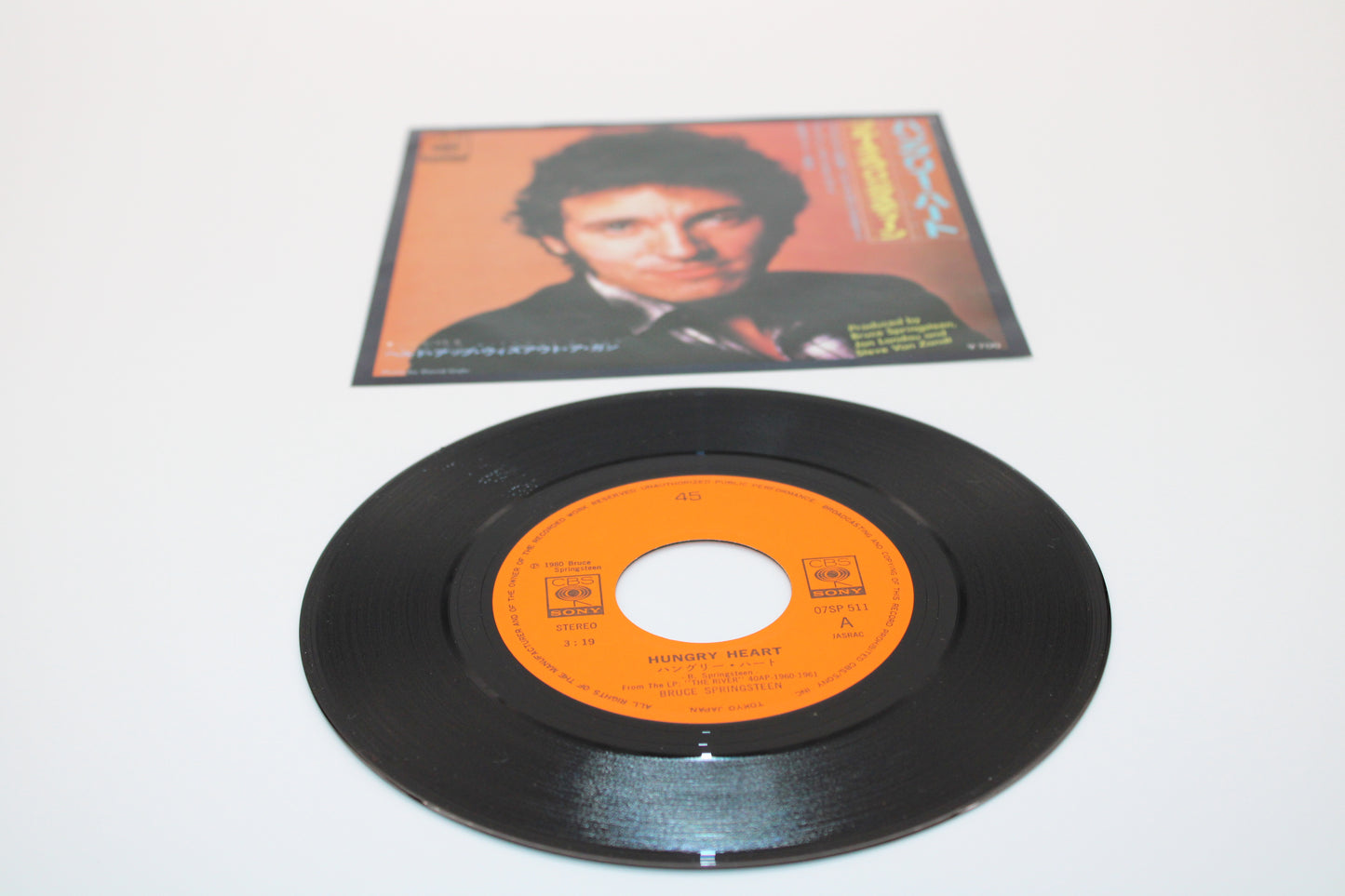 "Hungry Heart" Withdrawn Japan 45 Record Picture Sleeve & Lyric Insert - Withdrawn in Japan 1980