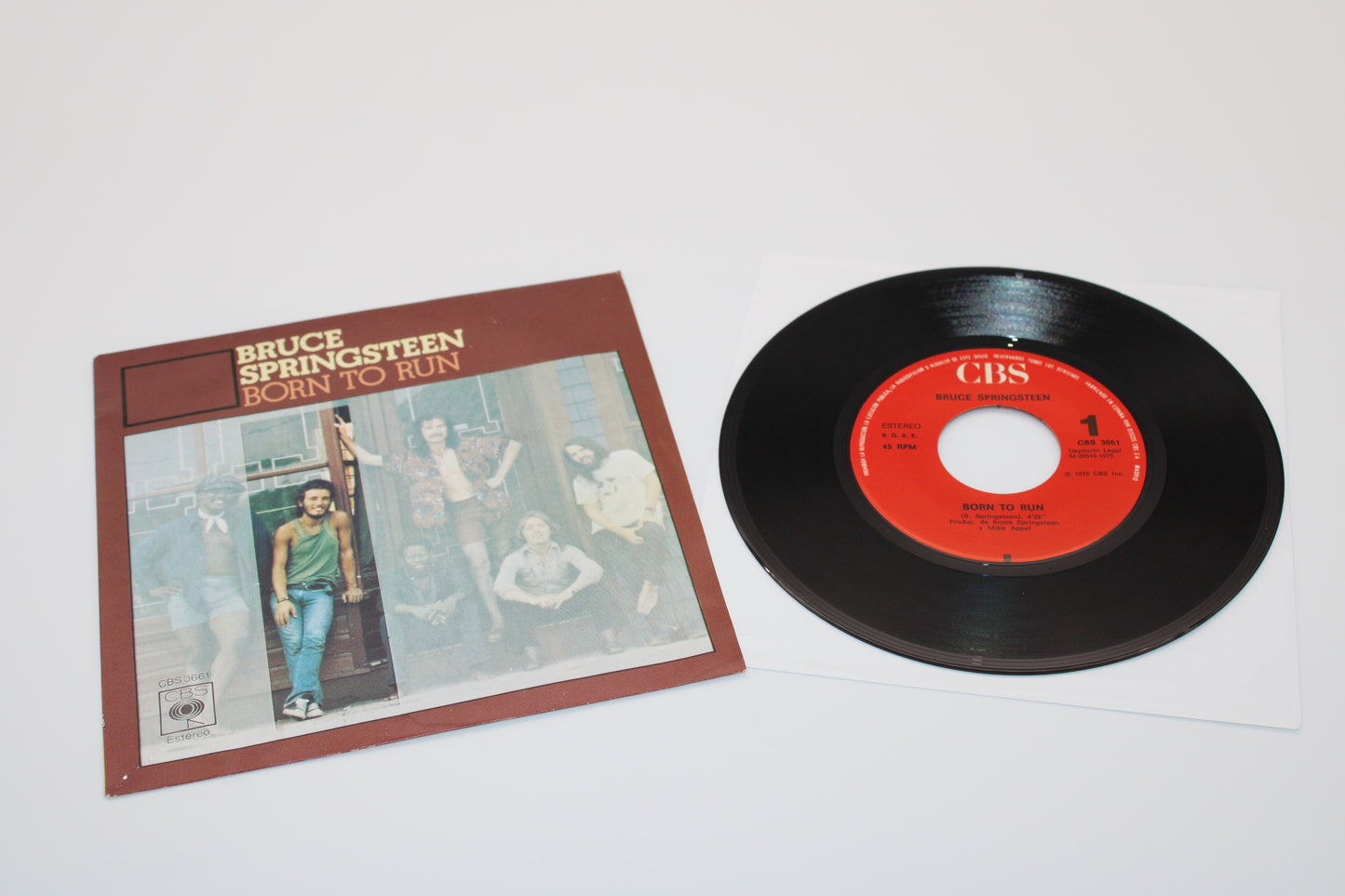 Bruce Springsteen 45 Record "Born to Run" Import 1975 Picture Sleeve Collectible