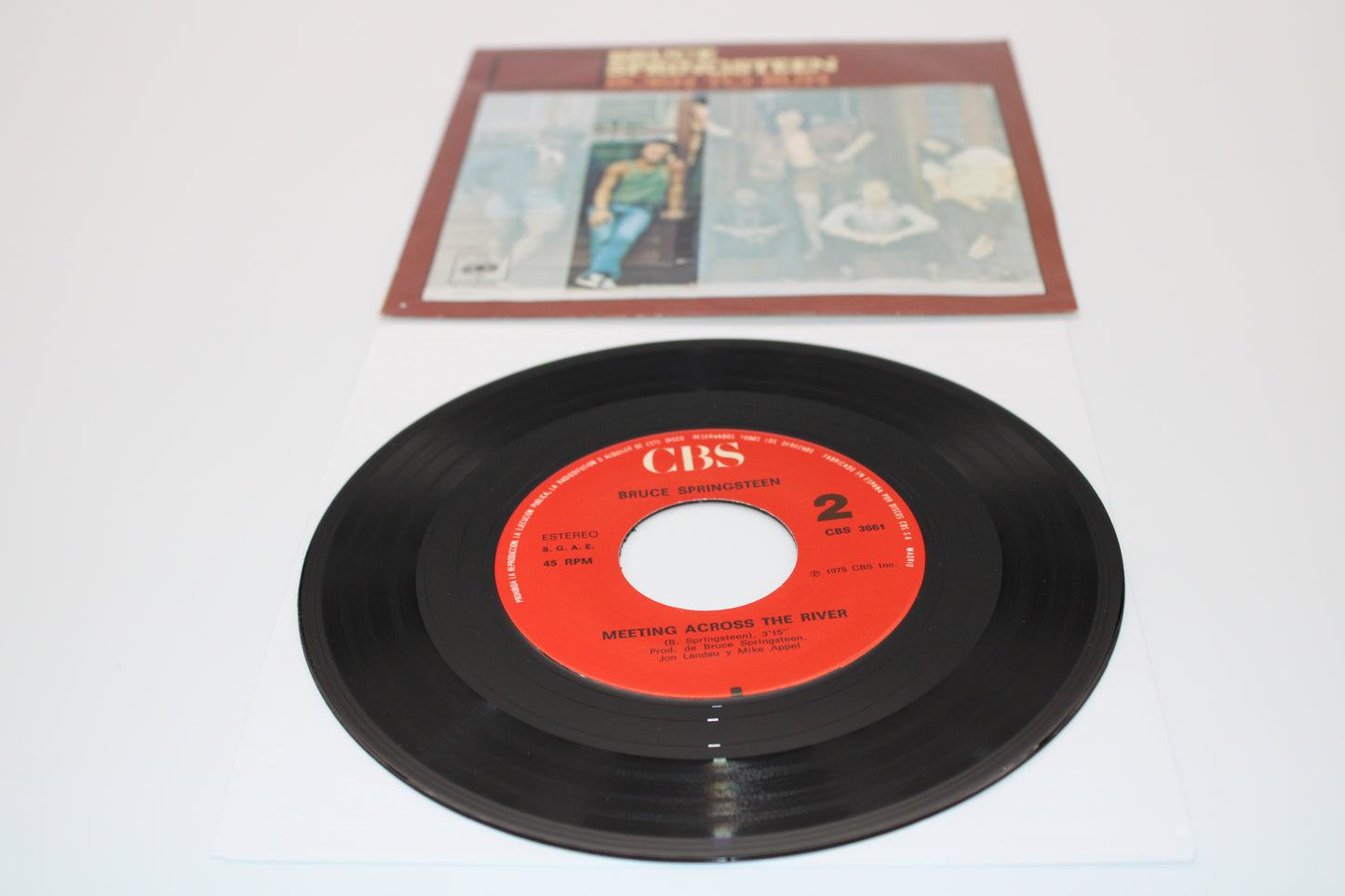 Bruce Springsteen 45 Record "Born to Run" Import 1975 Picture Sleeve Collectible