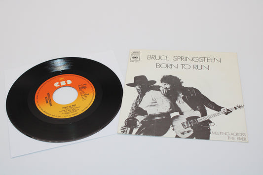 Bruce Springsteen  "Born to Run" with Picture Sleeve - 45 Record 7" Single 1976 German Import Original