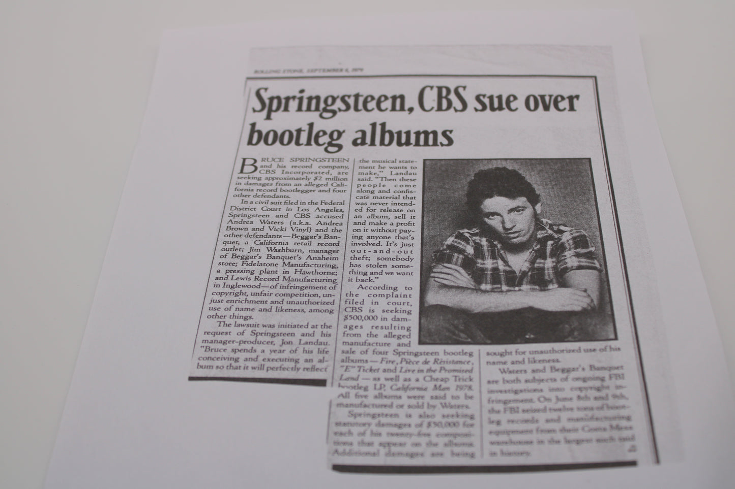 Bruce Springsteen Outside the Seven Eleven Store - 7" Unofficial Vinyl EP Live 1977 WNYC Radio