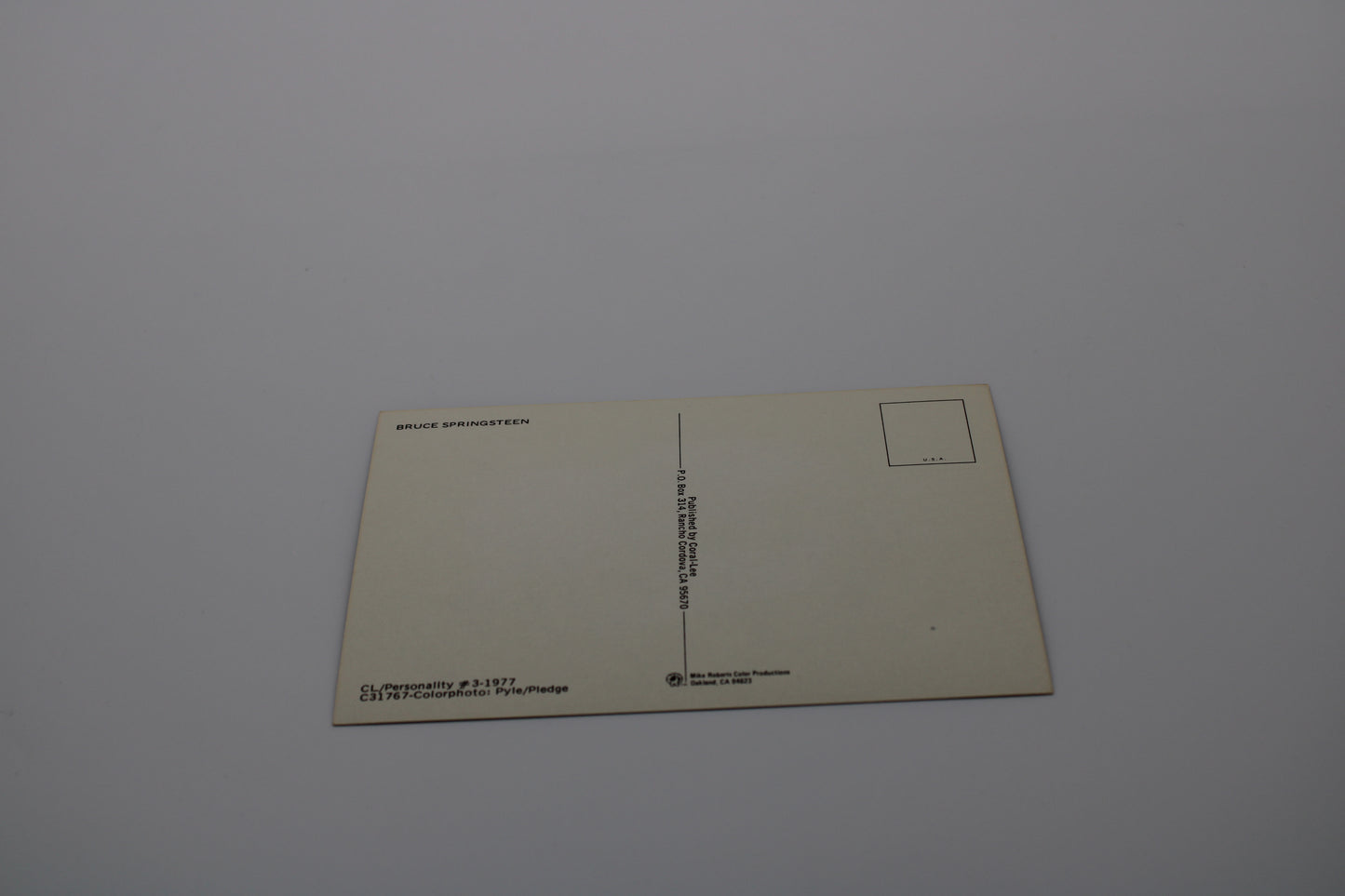 Bruce Springsteen 1977 Barbra Pyle Photograph on Post Card