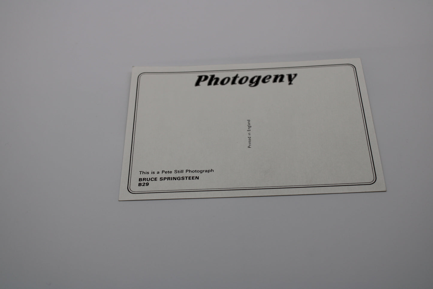 Bruce Springsteen Authentic Original Photogeny BR29 Post Card Near Mint Collectible