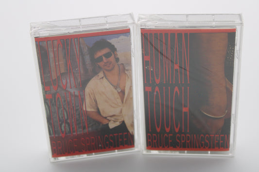 Bruce Springsteen - SEALED - Human Touch & Lucky Town ALBUMS - 2 Cassettes Sealed & Near Mint