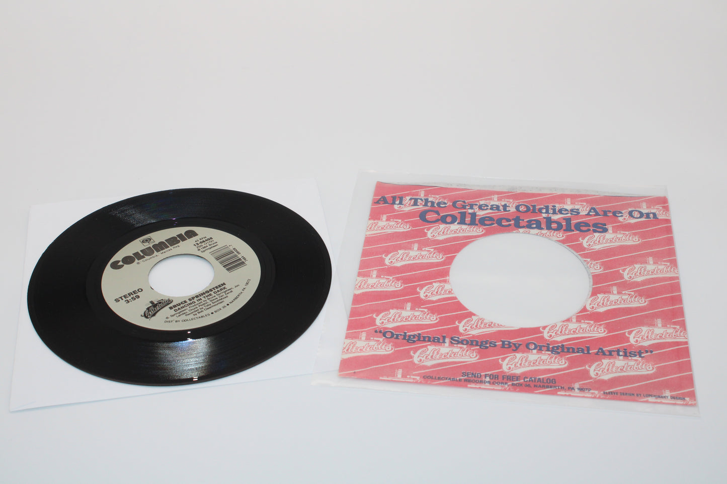 Bruce Springsteen Dancing in the Dark & Pink Cadillac 45 Record "Collectables Collector Series"