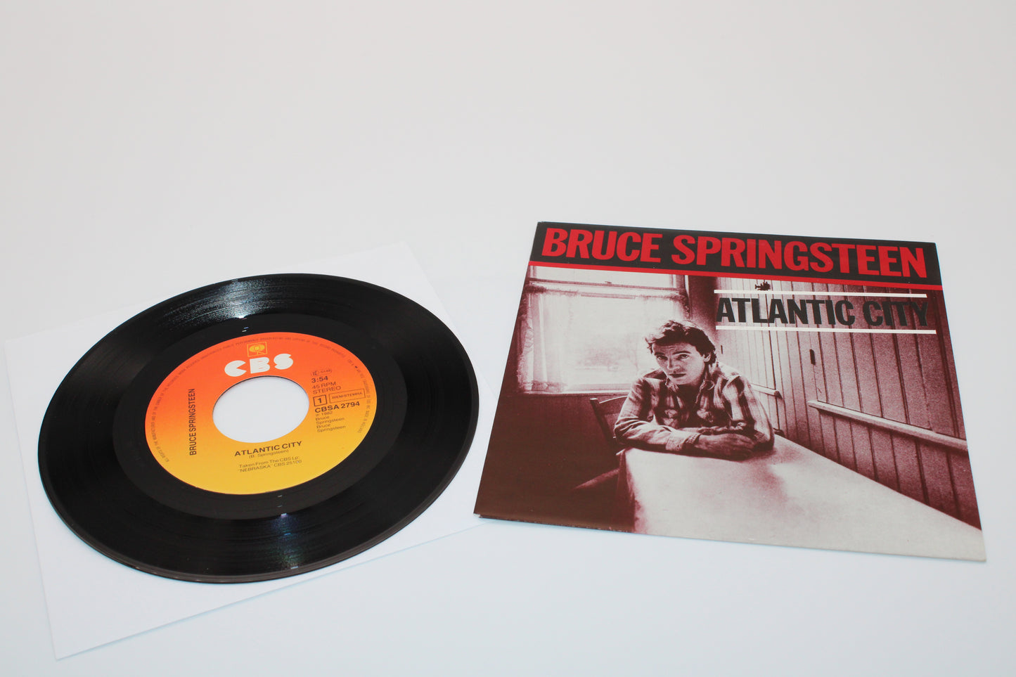 Bruce Springsteen Atlantic City record 7" Single w/Picture Sleeve Import Collectible
