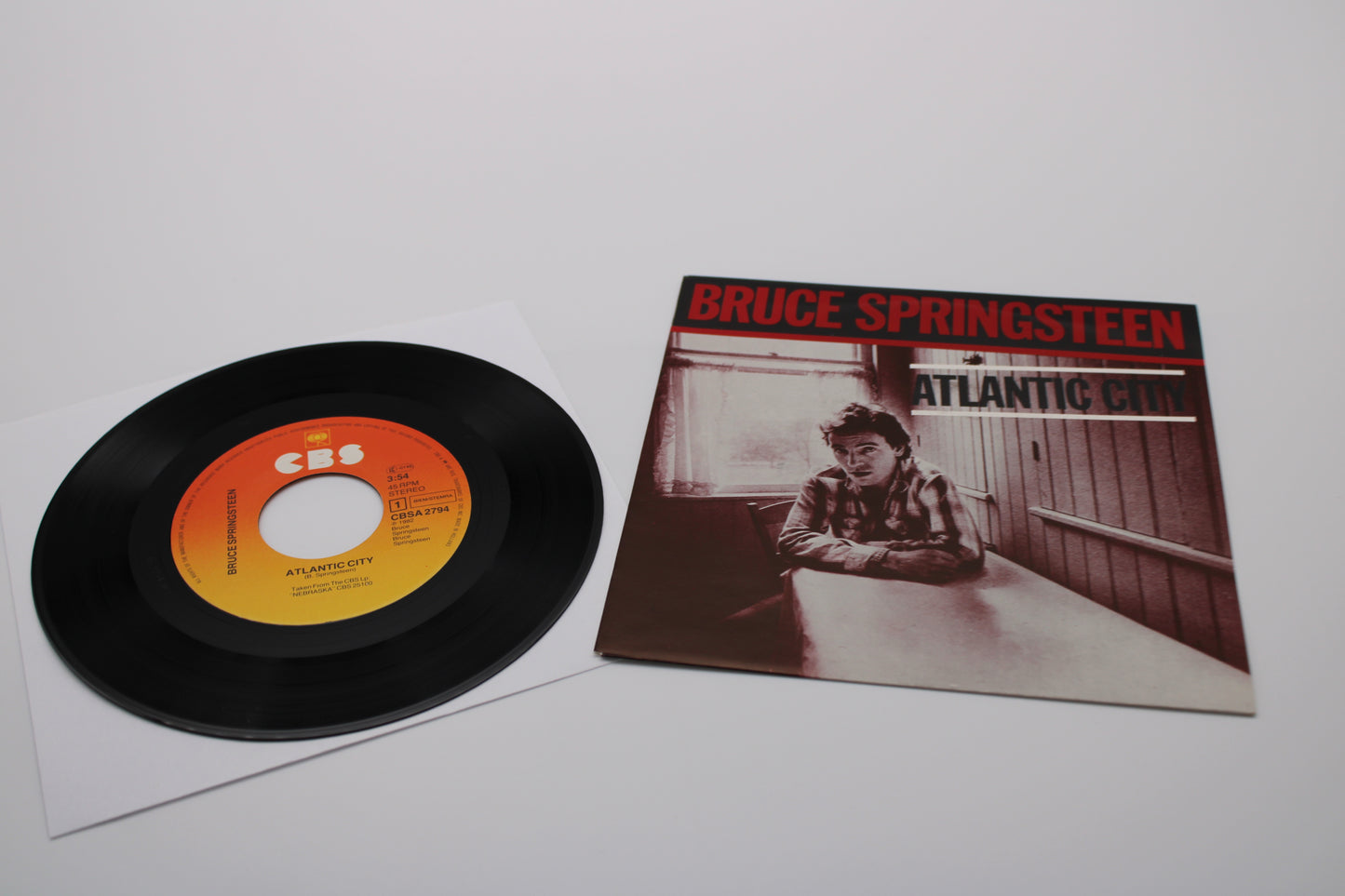 Bruce Springsteen Atlantic City record 7" Single w/Picture Sleeve Import Collectible