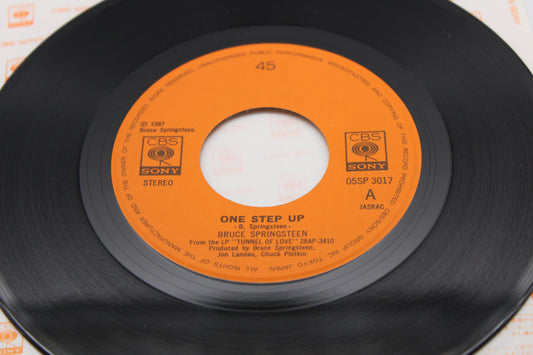 Bruce Springsteen 45 record One Step Up & Roulette - Japan Release 1988 Collectible
