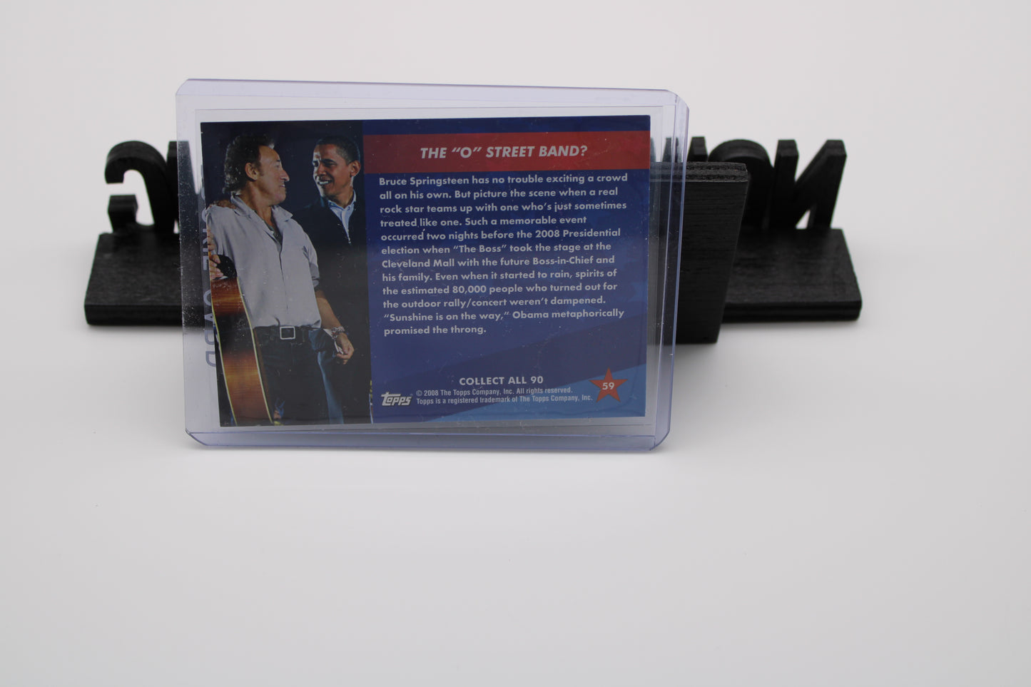 Bruce Springsteen 2008 Topps Trading Card - The Only Commercial Trading Card of Springsteen