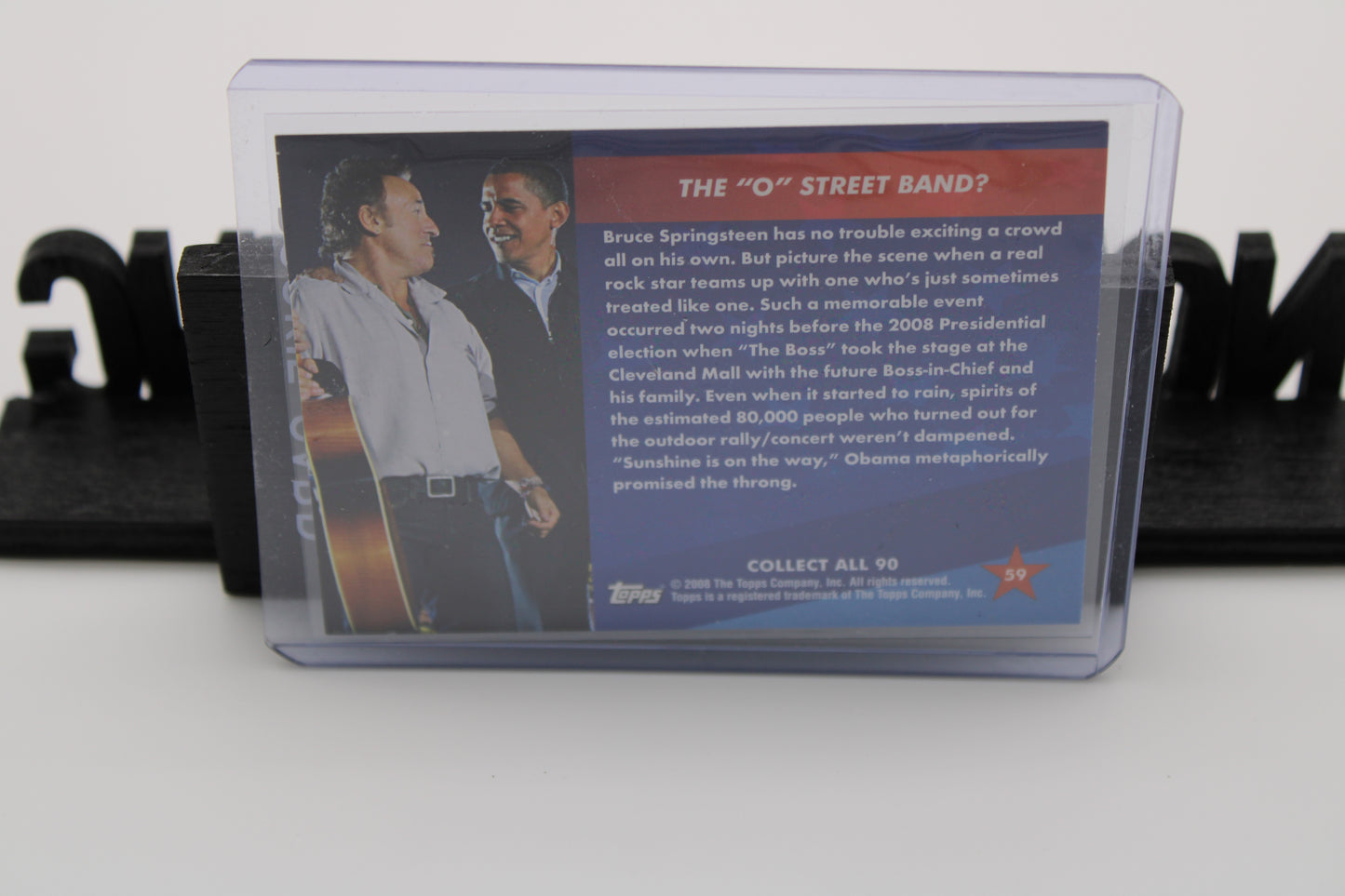 Bruce Springsteen 2008 Topps Trading Card - The Only Commercial Trading Card of Springsteen