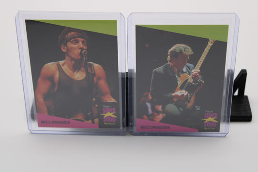 Bruce Springsteen Pro Set Super Stars Trading Cards UK - 1991 Cards #133 & #134