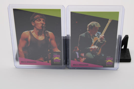Bruce Springsteen Pro Set Super Stars Trading Cards UK - 1991 Cards #133 & #134