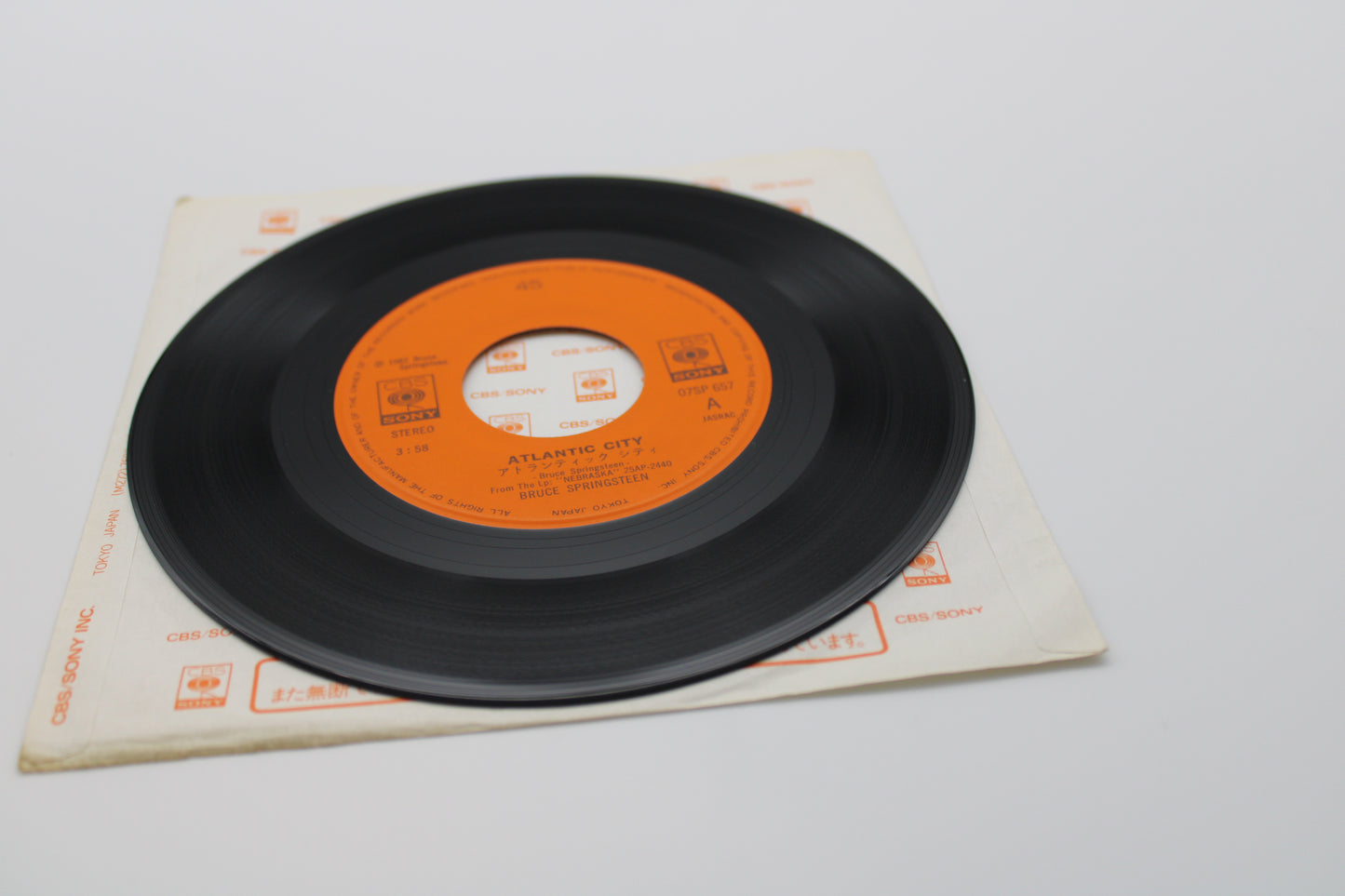 Bruce Springsteen "Atlantic City" Japan Import 45 Record 1982 Near Mint