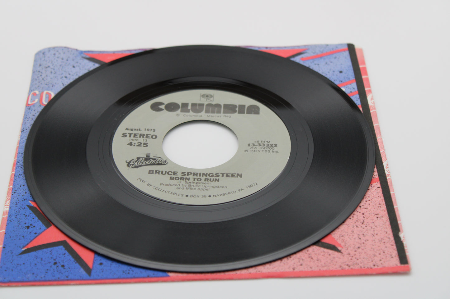 Bruce Springsteen Born To Run & Spirit In The Night 45 Record "Collectables Collector Series"
