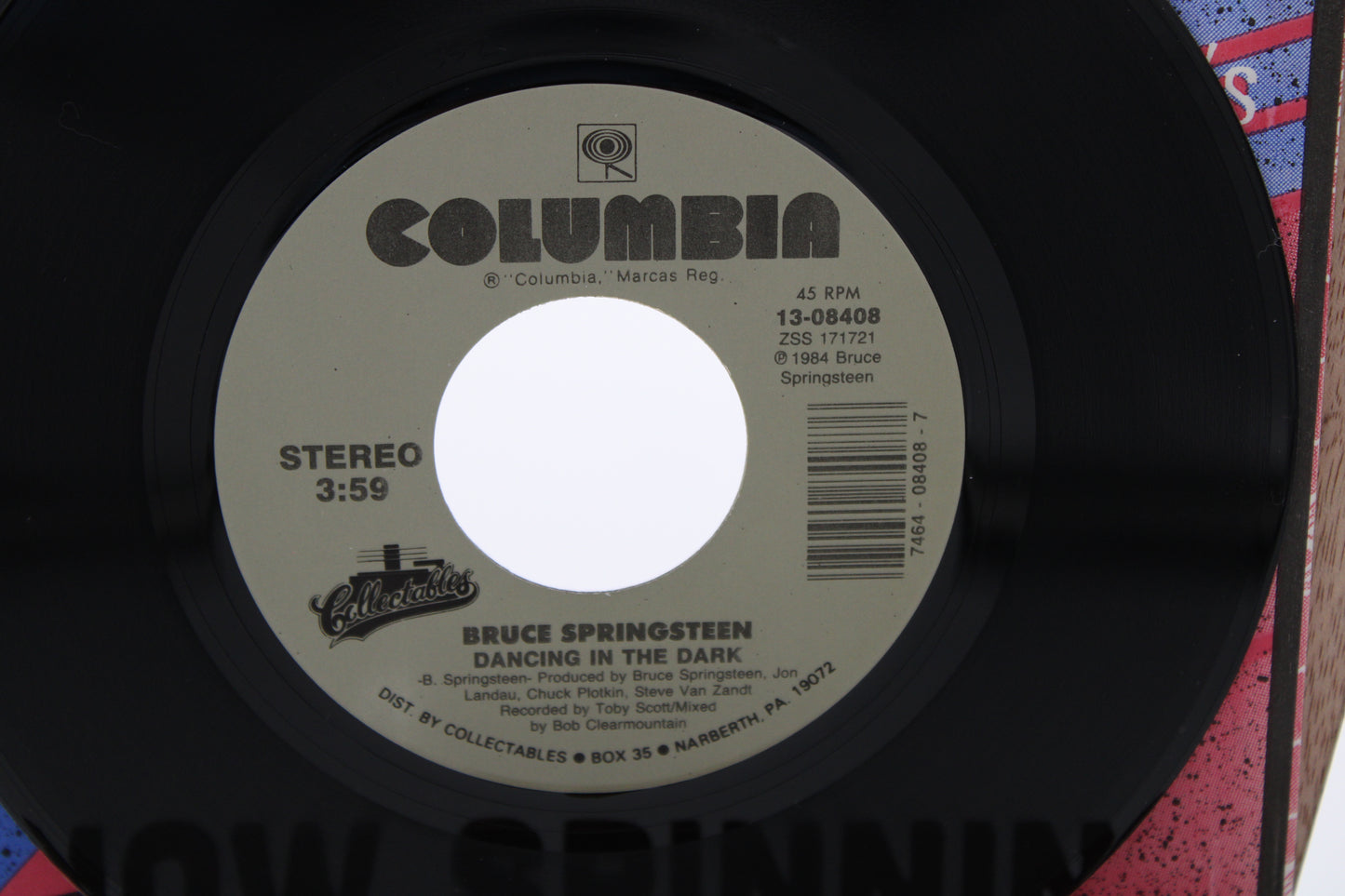 Bruce Springsteen Dancing in the Dark & Pink Cadillac 45 Record "Collectables Collector Series"