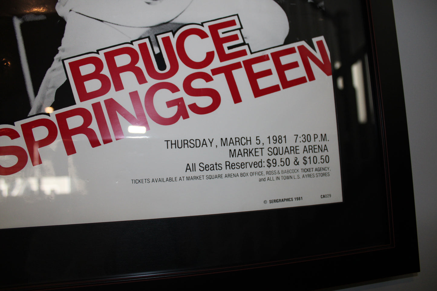 Bruce Springsteen Concert Tour Promotion Poster - SERIGRAPHICS 1981 - CA029